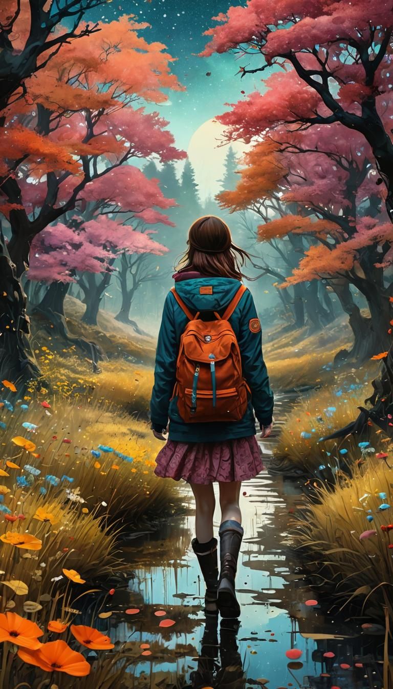 Walking through a Lush and Fantastical Multi-Seasonal Oasis