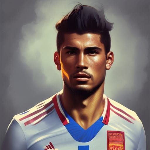Handsome Latino Soccer Player Portrait in Unreal Engine 5