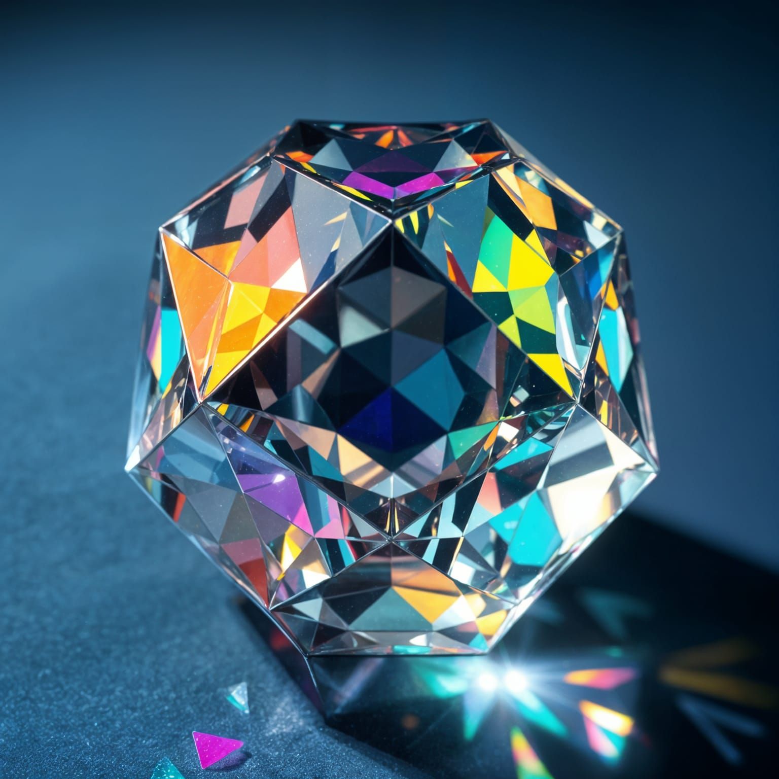 Crystal Prism Shatters Radiant Light