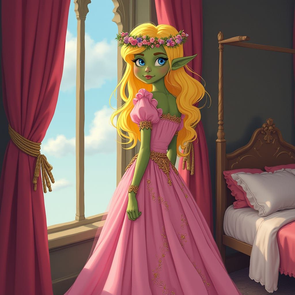 Medieval Disney Princess in Pastel Colors