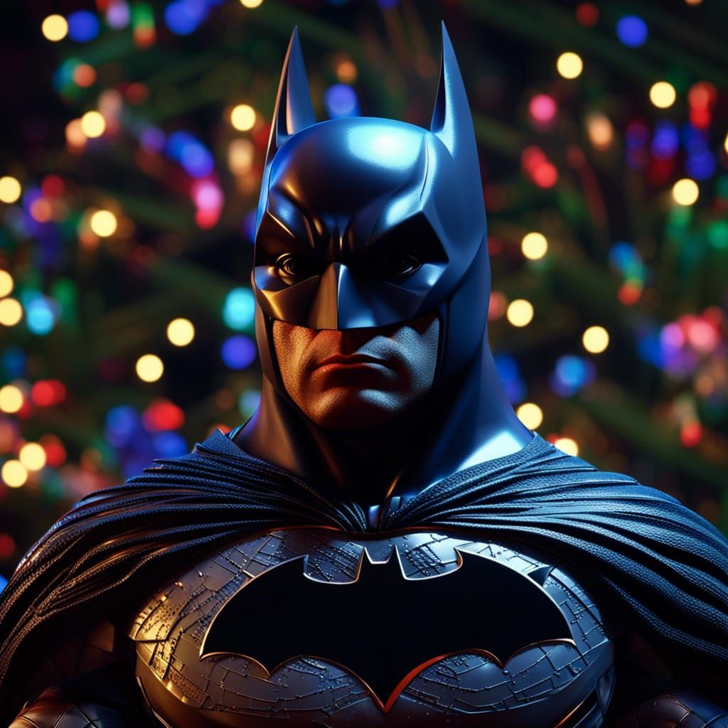 Batman Celebrates Christmas: Hyperdetailed Portrait in Volum...