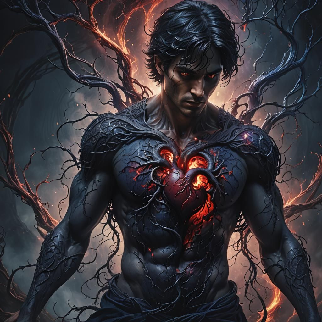 Dark Fantasy: Void Emerging from a Man's Heart