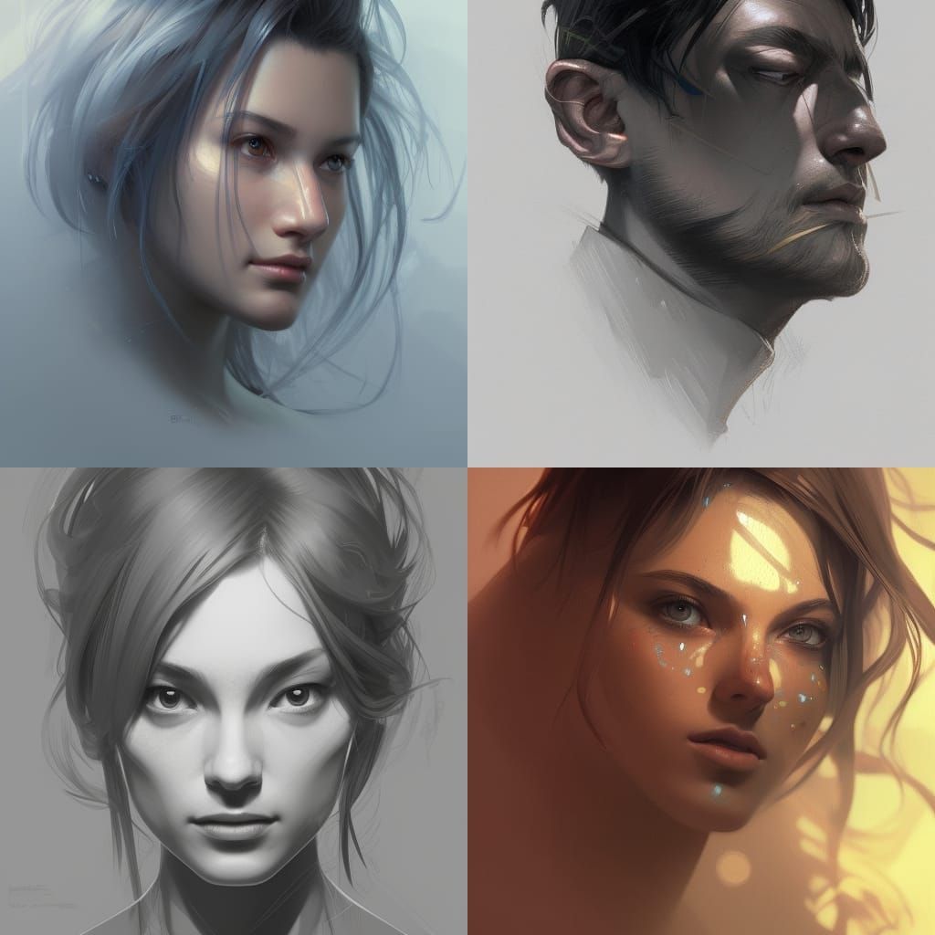 Detailed Portrait with Dynamic Lighting, Trending Artstation...