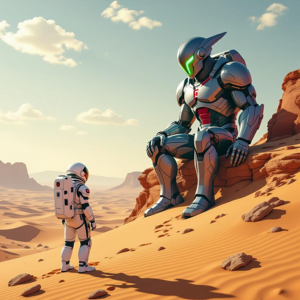 Astronaut Finds Galactus on Desert Planet