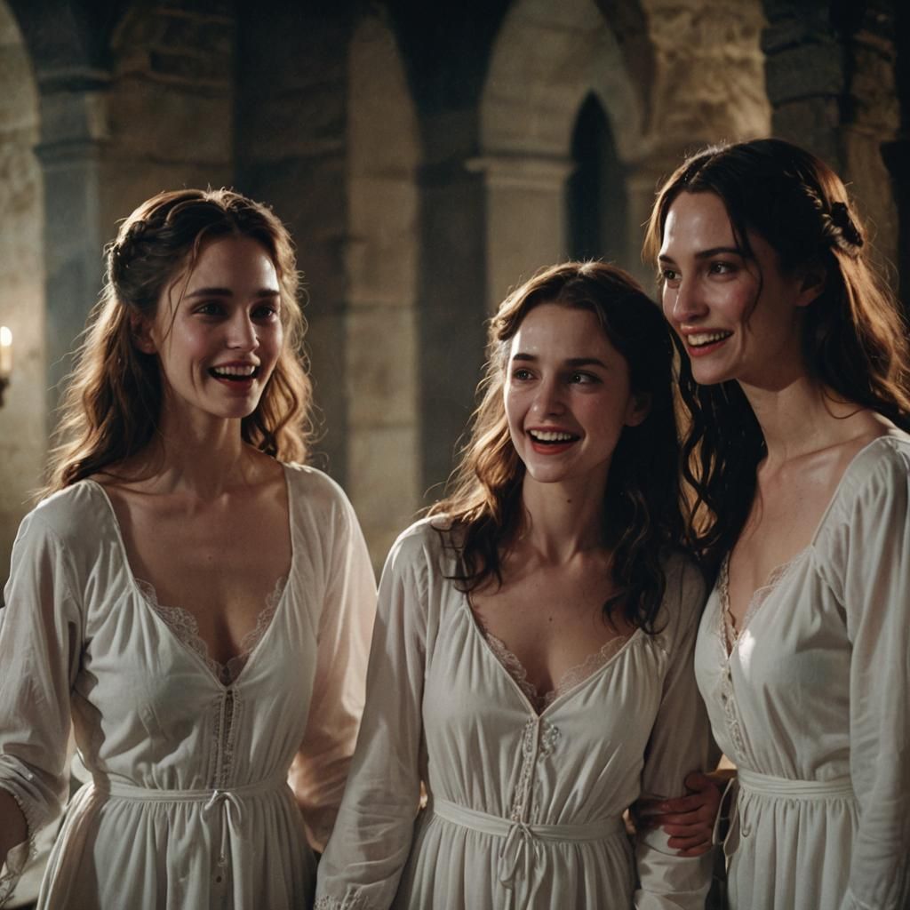 Vampire's Kiss: A Darkly Seductive Castle Scene