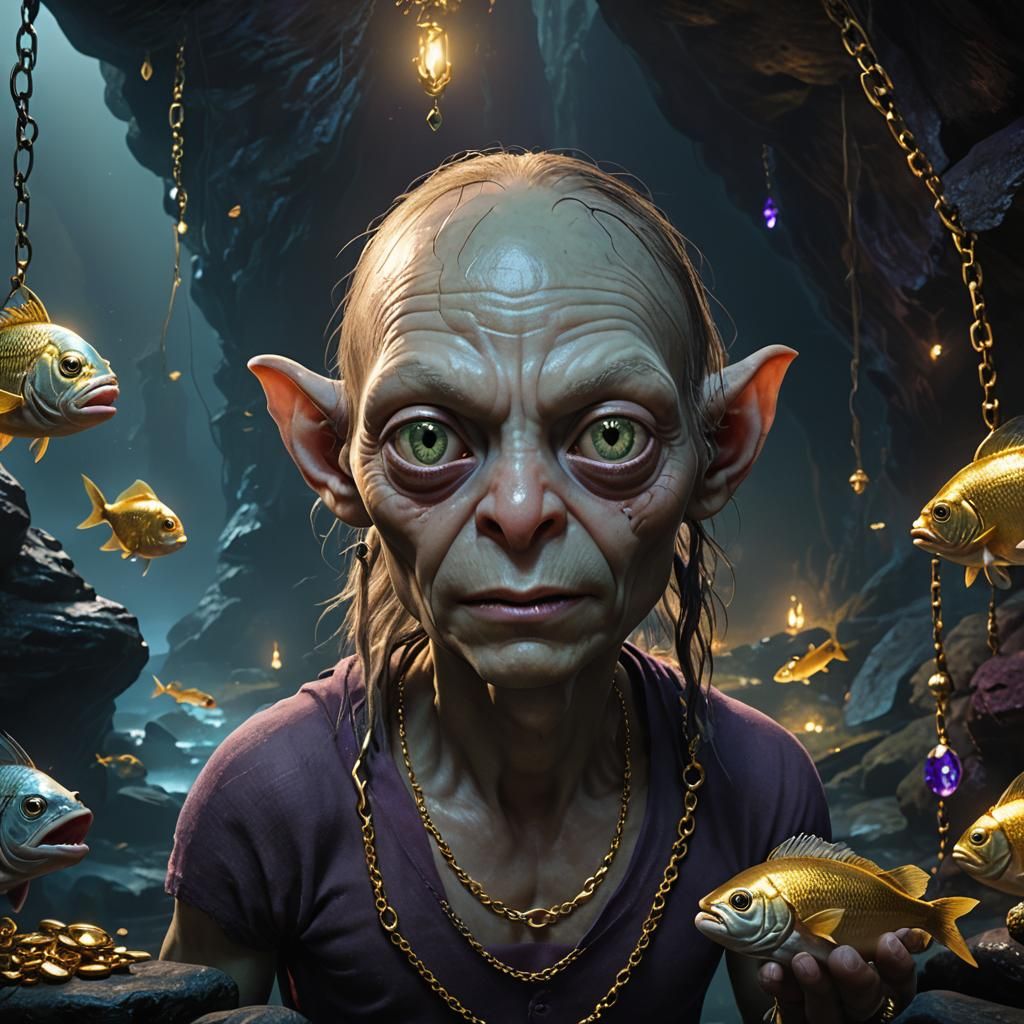 Gollum as 90's Gangsta Rapper: Hip-Hop Concept Art