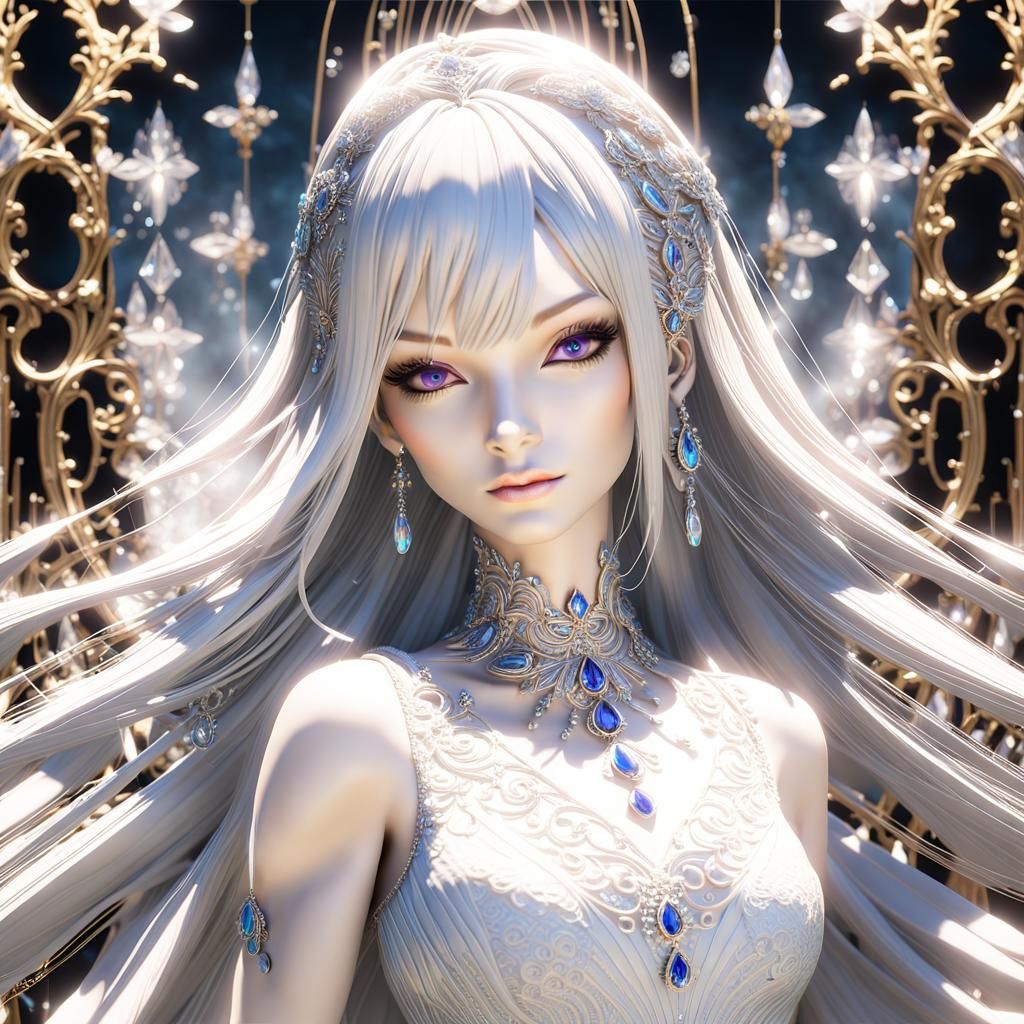 Fantasy Anime Princess Portrait in 3D