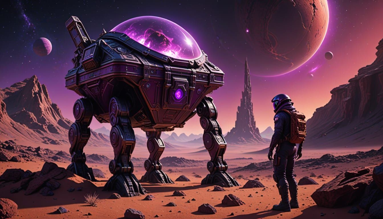 Alien Explorer Finds Ancient Treasure: Concept Art