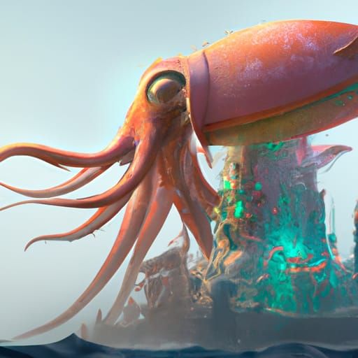 Giant Squid Fantasy Concept Art