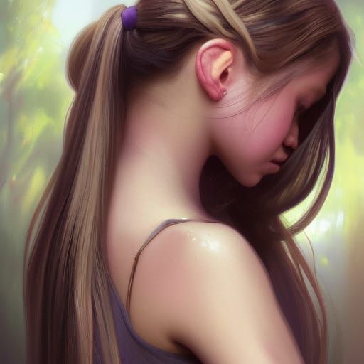 Crying Princess Portrait in Hyperdetailed Style