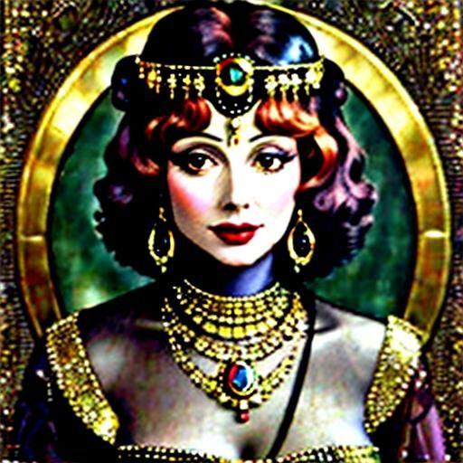 Lucille Ball as Cleopatra: Art Deco Portrait