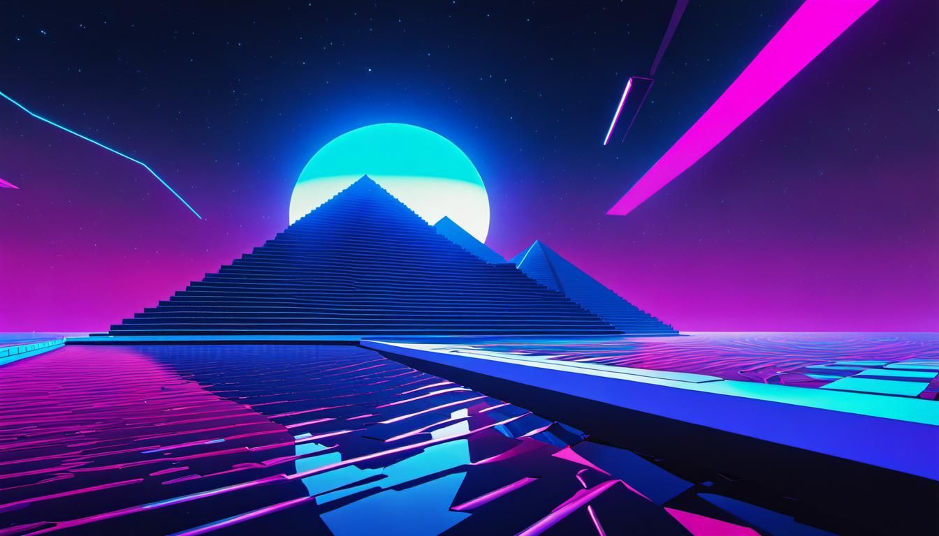 Vaporwave Album Cover in Cyberpunk Style