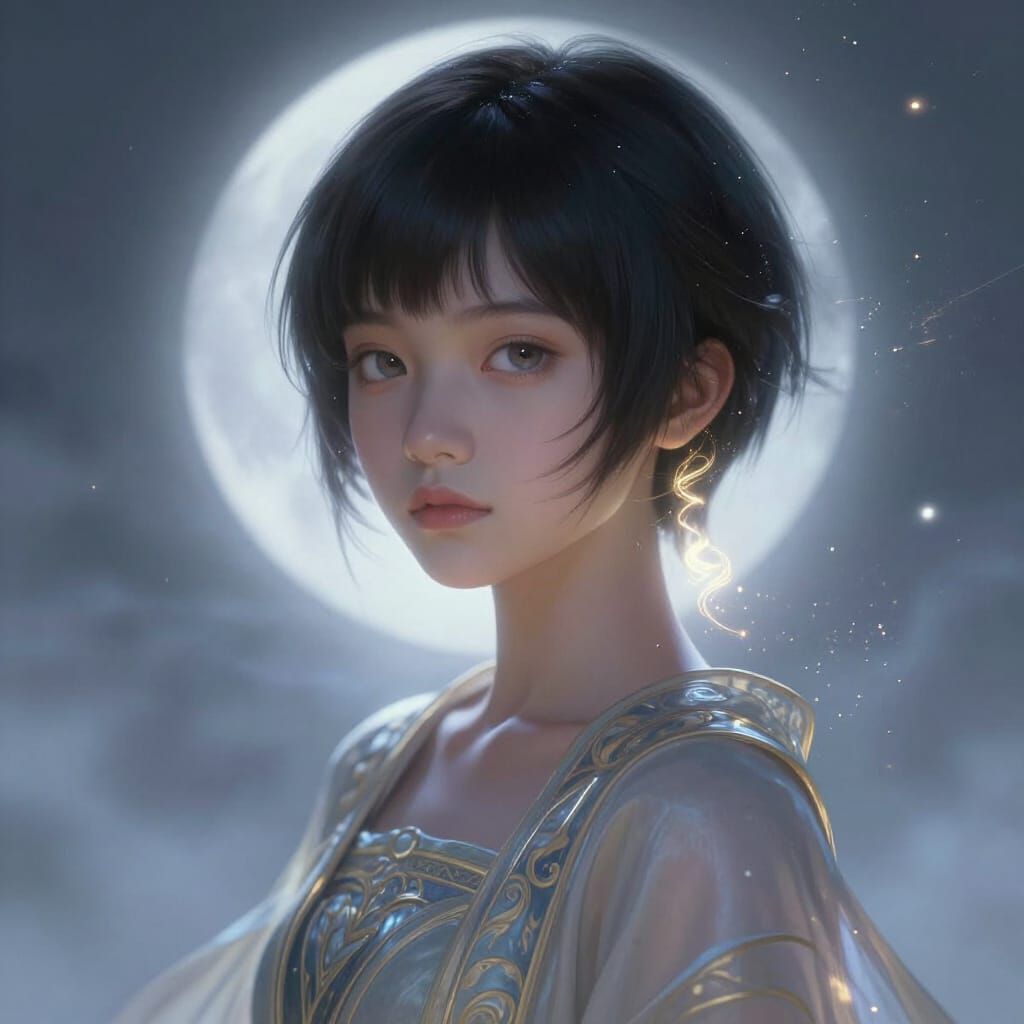 Fairy-Like Indonesian Girl Portrait in Mystical Style