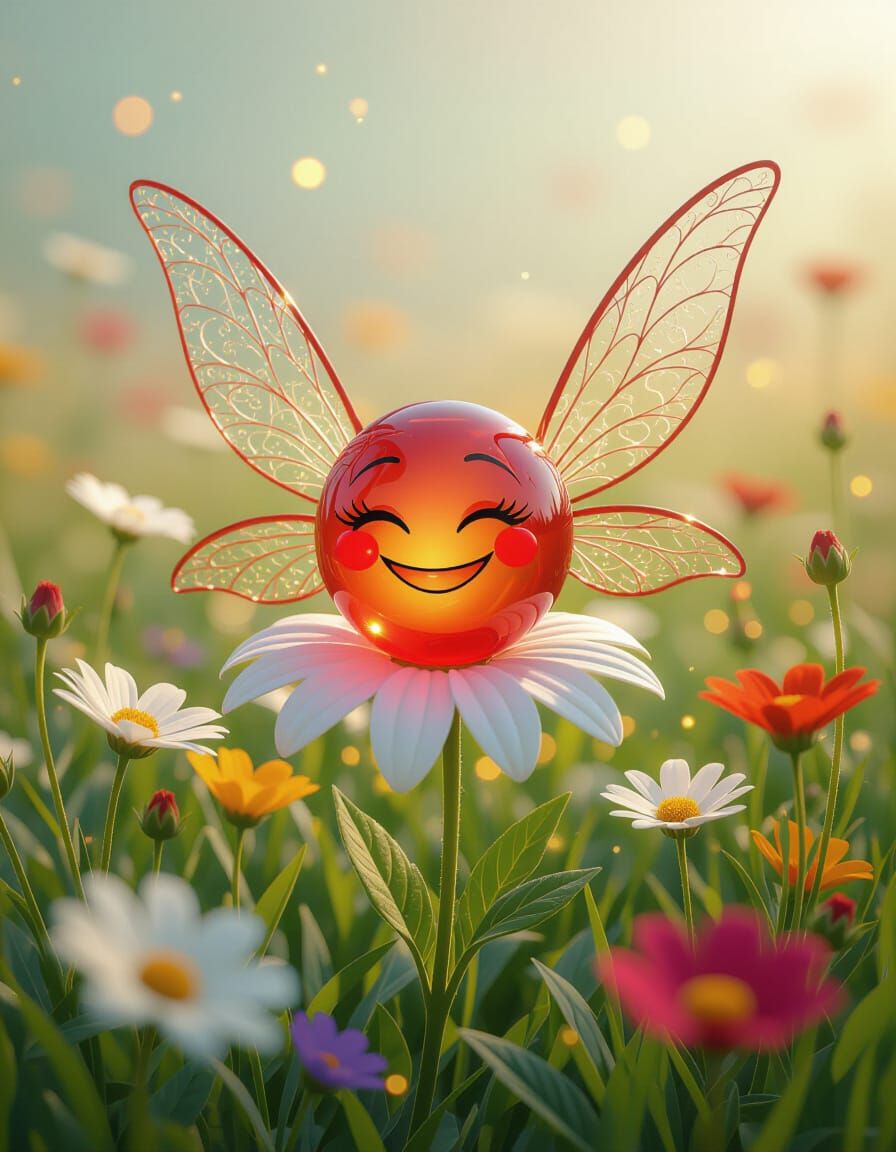 Happy emoji fairy