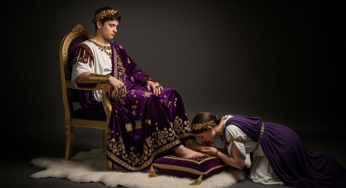 Regal Roman Emperor Receives Homage