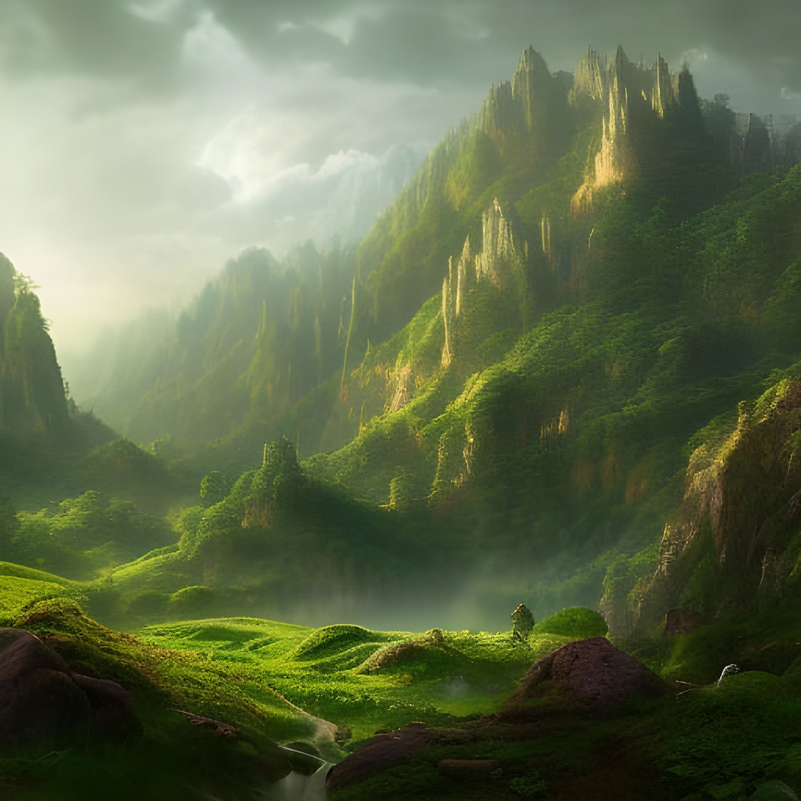 Enchanted Kingdom Protected by Magic: Digital Matte Painting