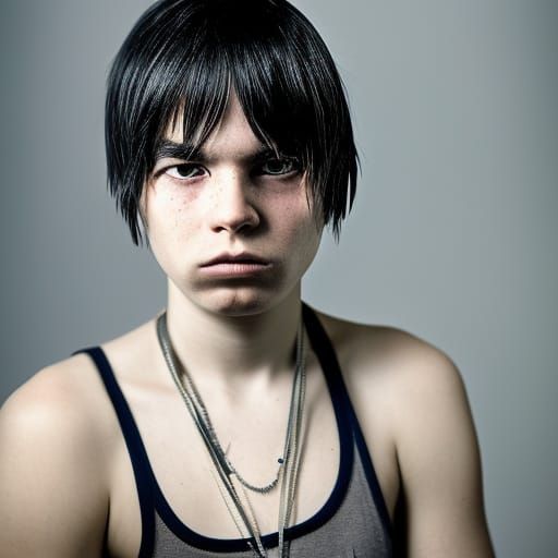 Professional Emo Portrait for LinkedIn Profile