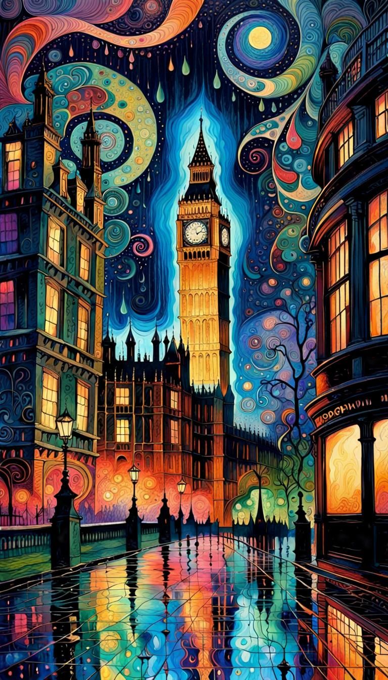 Fairy city of London with Big Ben