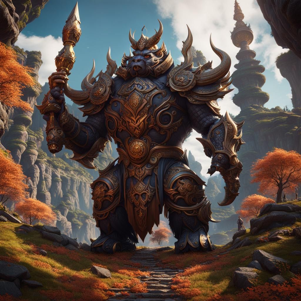 Fantastical Matte Painting of a Fat Man