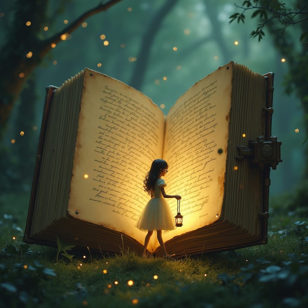 Mystical Forest Book Portal in Gurney Style