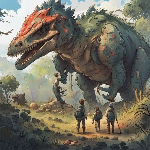 AI Generated Image of Dinosaurs