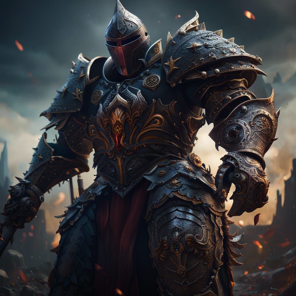 The Ultimate Knight in Detailed Matte Painting