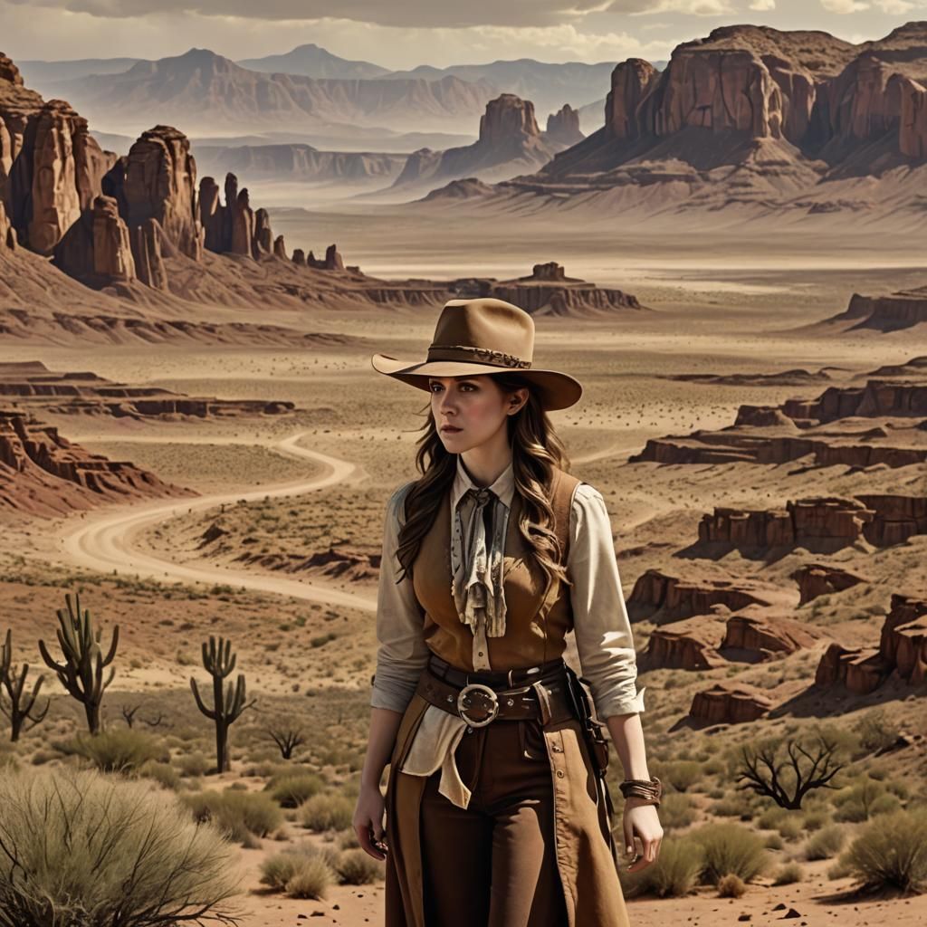 Western Desert Landscape in Sergio Leone Style