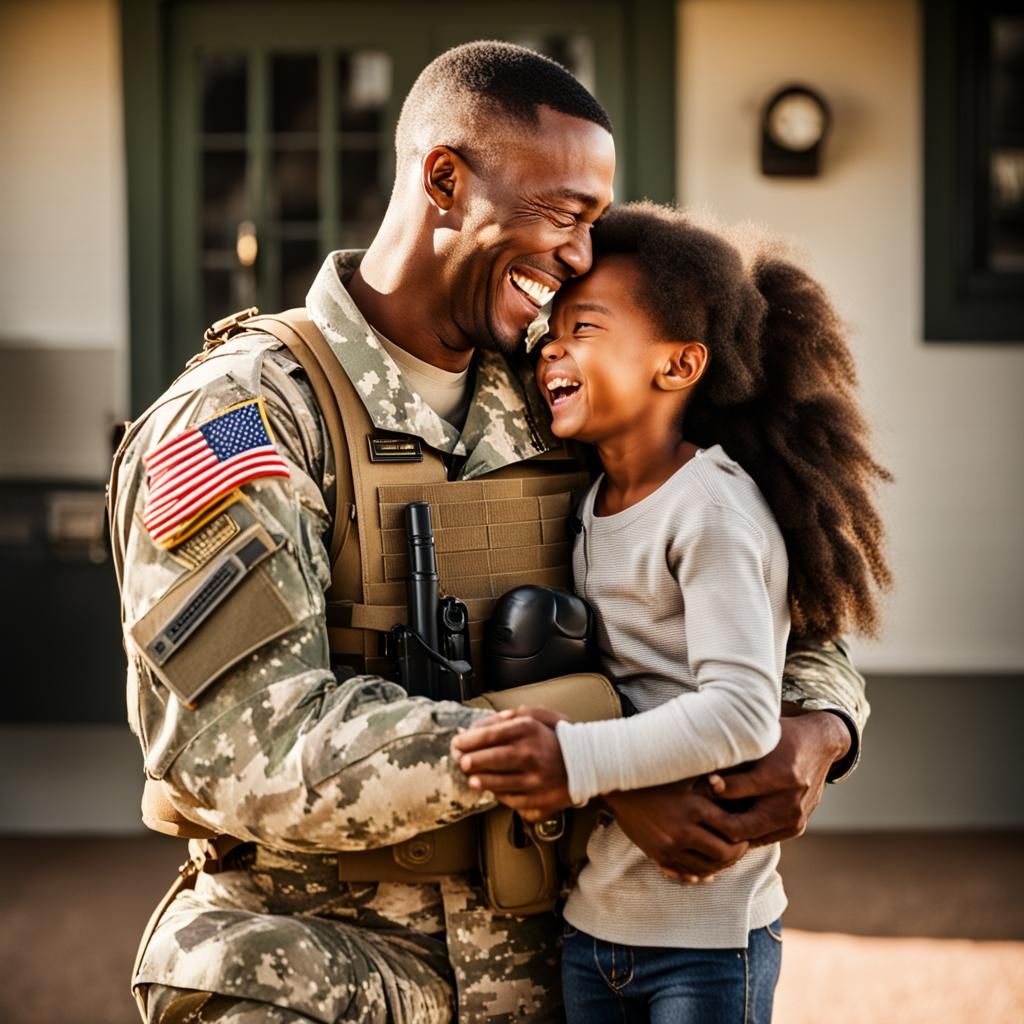 Soldier's Joyful Homecoming with Family