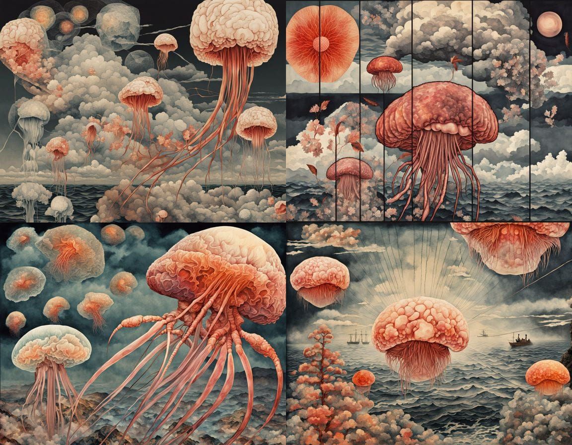 Brutal Japan: Eviscerated Anatomy in Iridescent Collage