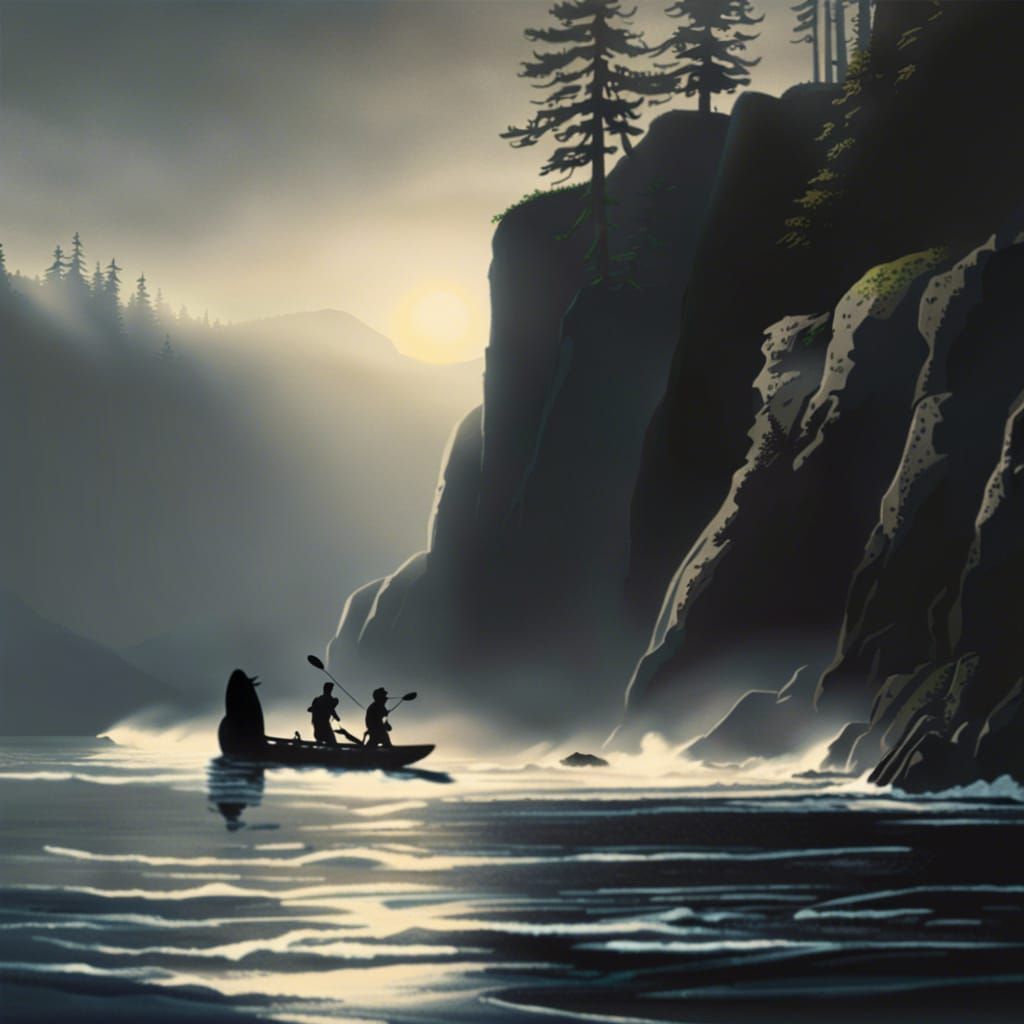 Klakamas Tribe Paddling off Washington Coast
