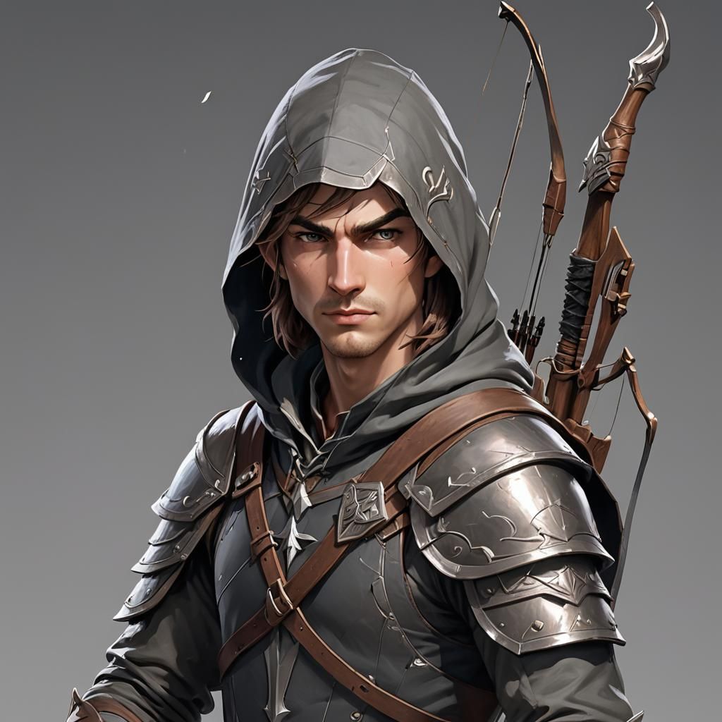 Half-Elven Archer in Zelda Style 3D Anime Art