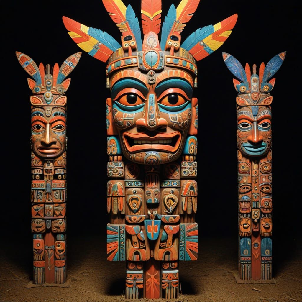 Totem Poles Come Alive After Midnight