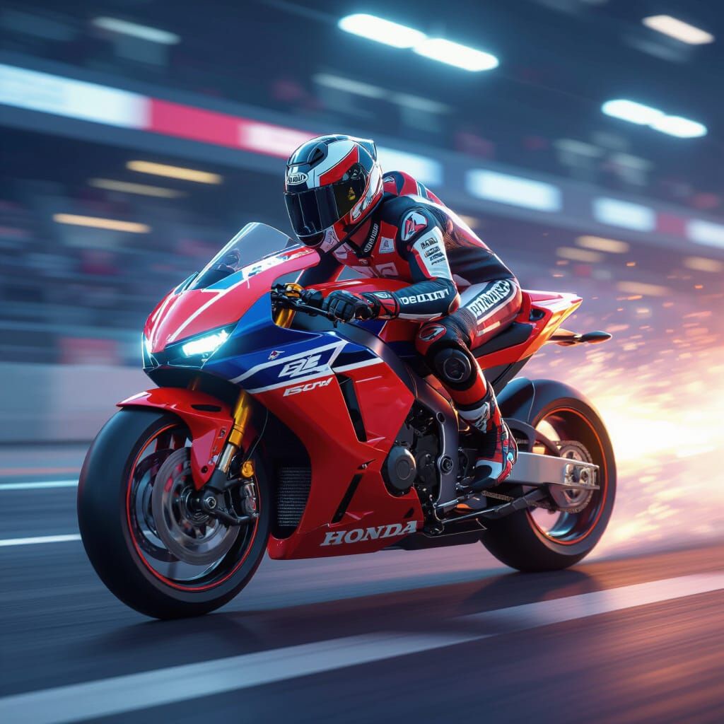 Honda 100 Racing in Dynamic 3D Anime Style