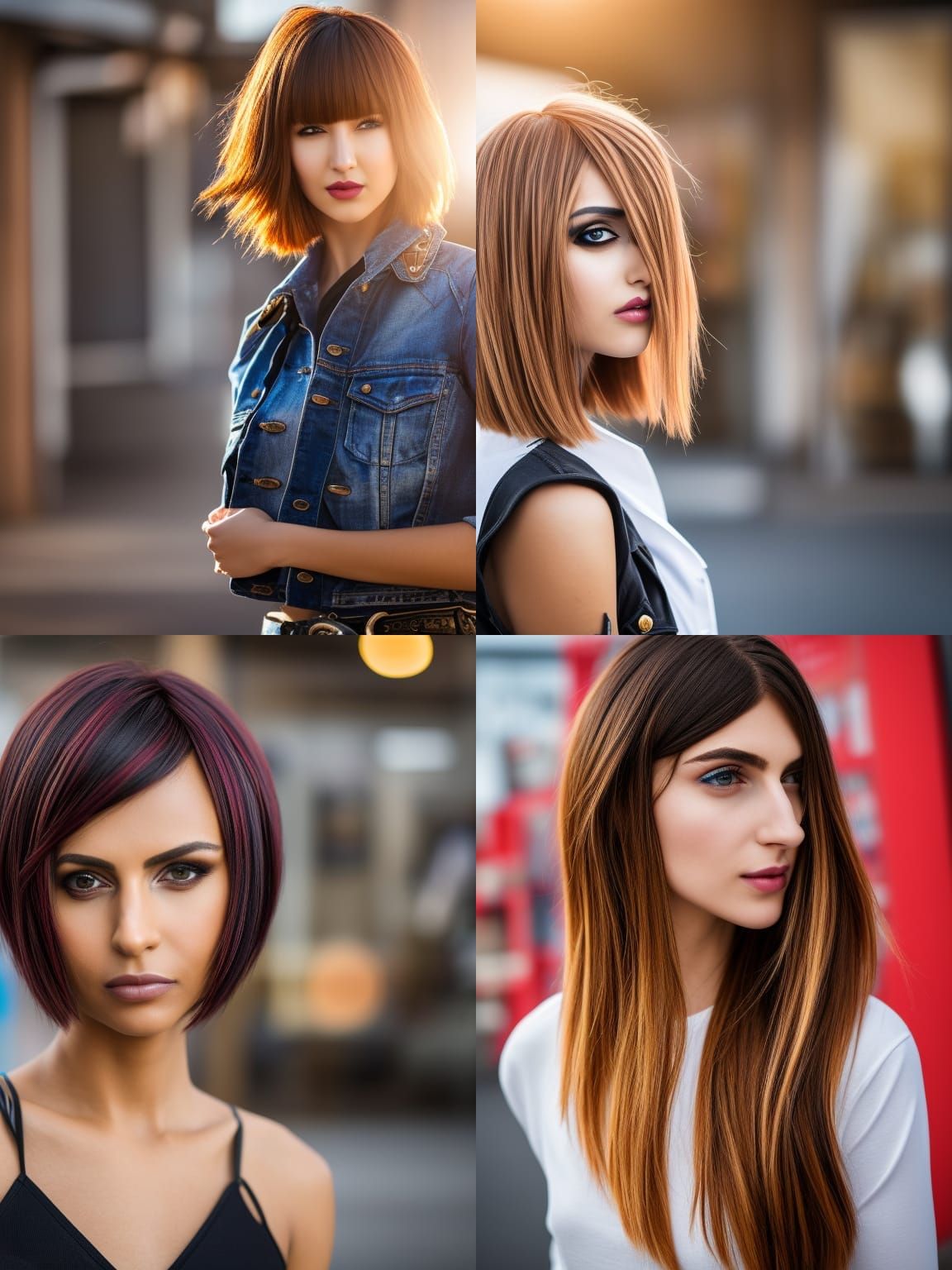 portrait photo of a stylish beautiful girl in a future conve...