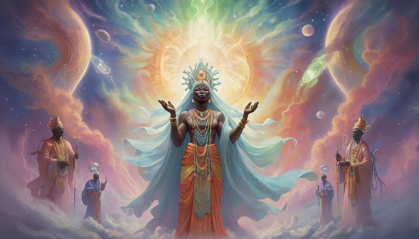 Olorun creator of the universe, sky father; deity of wisdom,