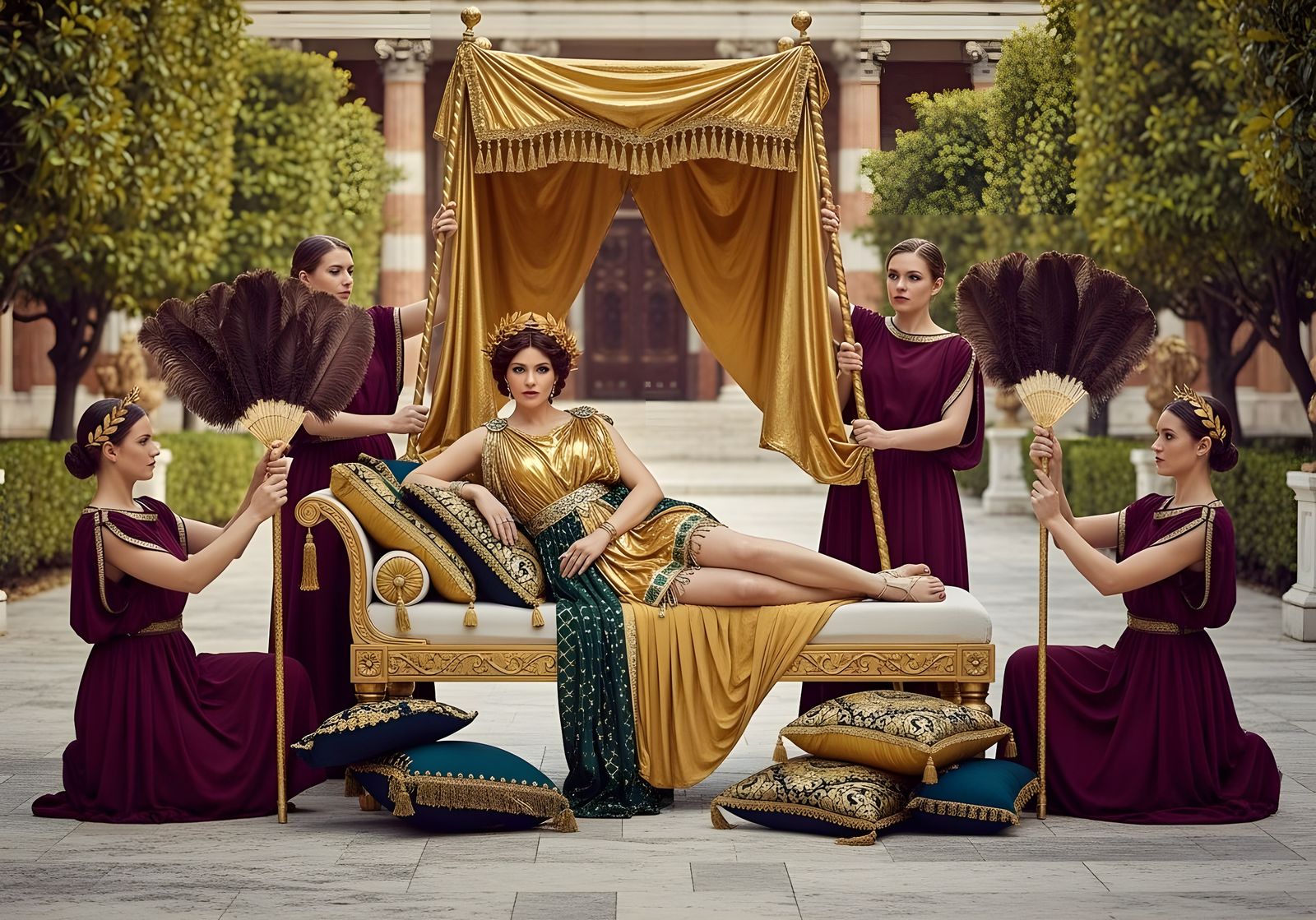 Empress Messalina Lounging in Imperial Palace Gardens