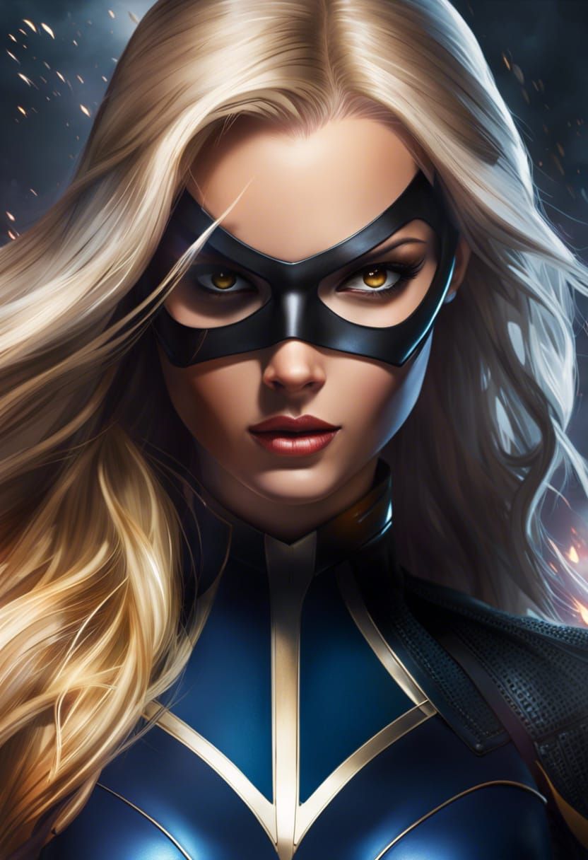 Superheroine Battles Villains in a Disastrous Scenario