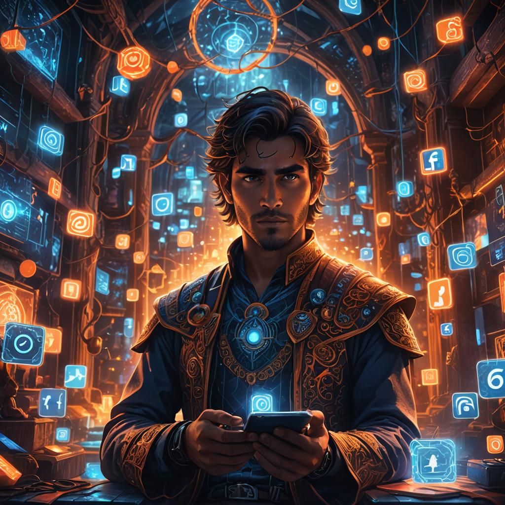 Mystical Social Media Apps in Fantasy Concept Art