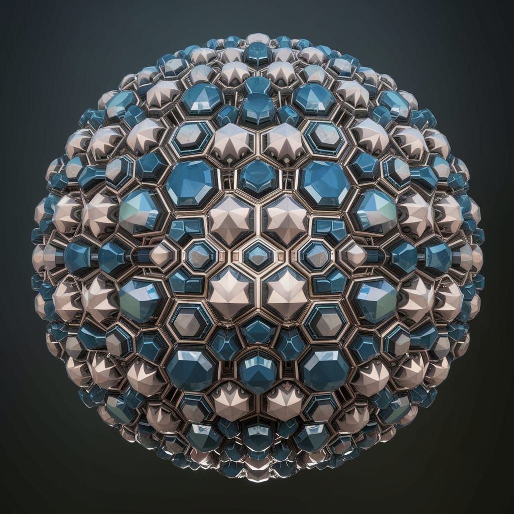 Teslapunk Metropolis: Semi-Solid Architectural Sphere