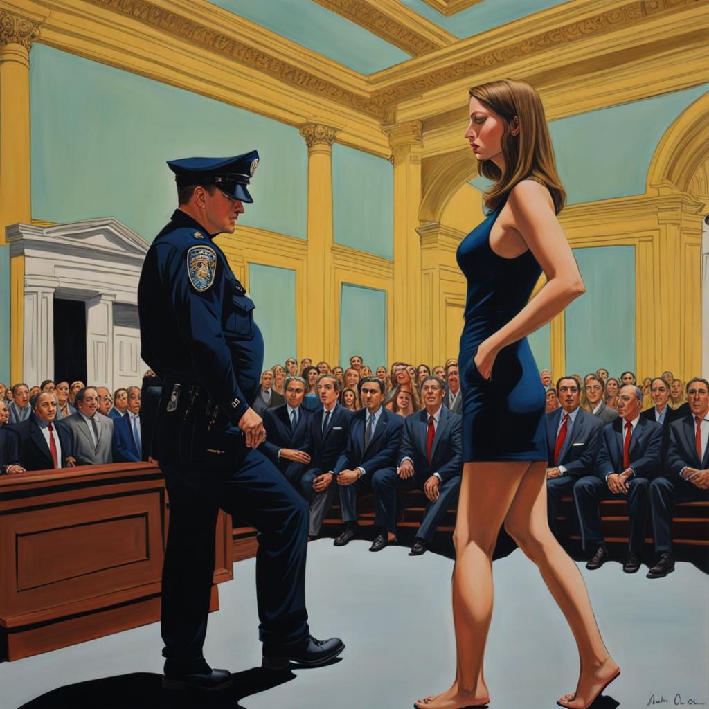 Hypnotized Barefoot Walker: Surreal Police Sketch