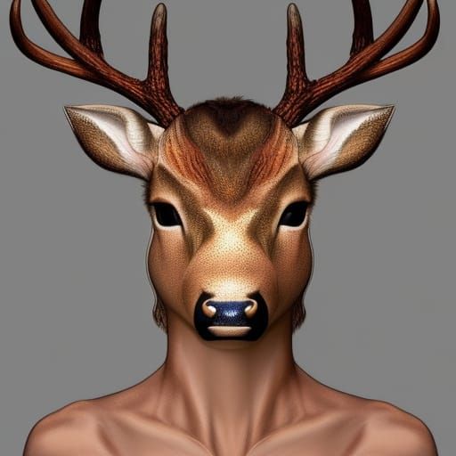 human with a deer head