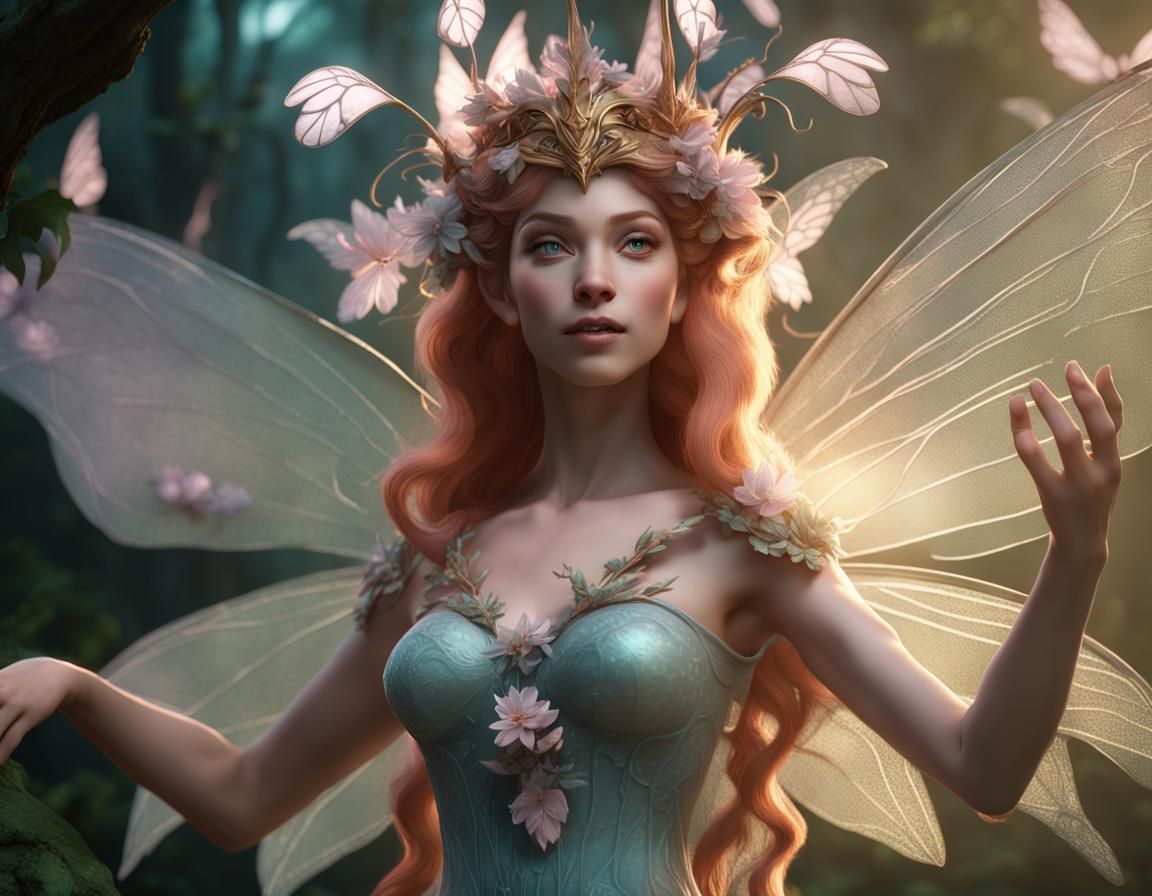 Titania, Queen of Fairies: 3D Digital Art