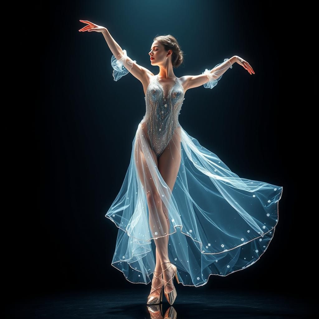 Crystal Dancer in Art Deco Hologram