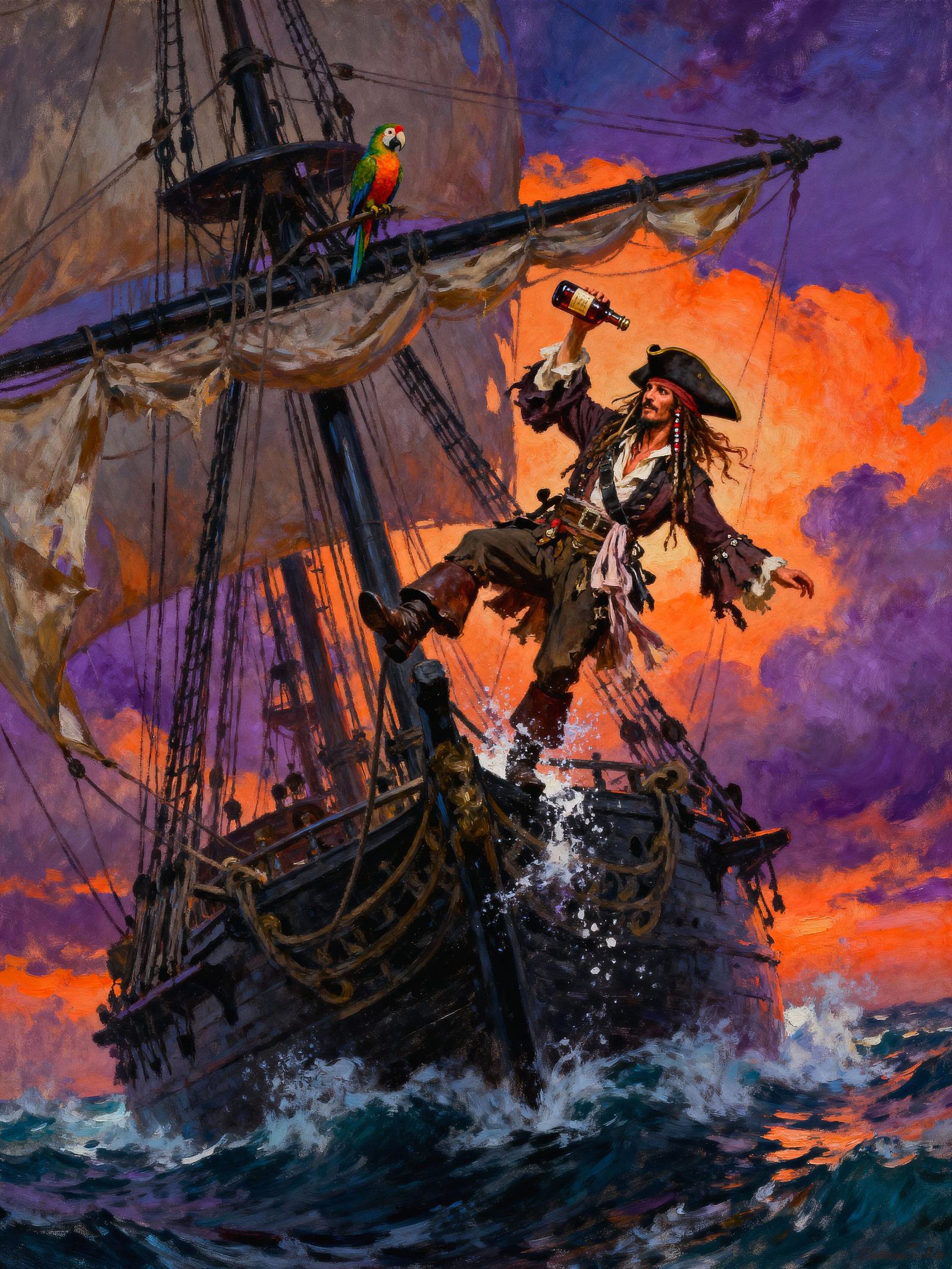 Captain Jack Sparrow's Tipsy Jig on the Black Pearl