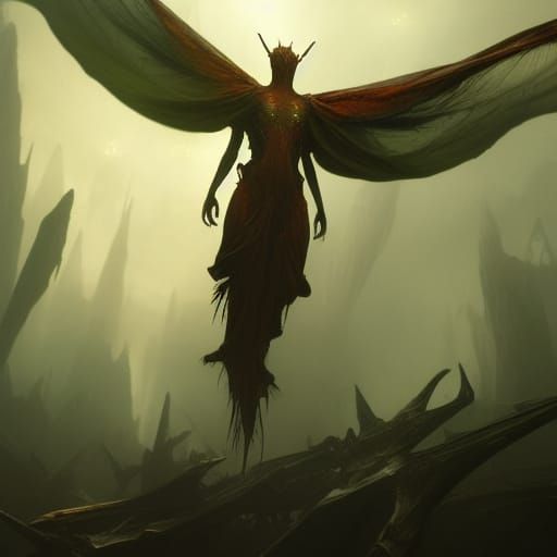 Dark Fantasy Mantid Entity in 8k Resolution