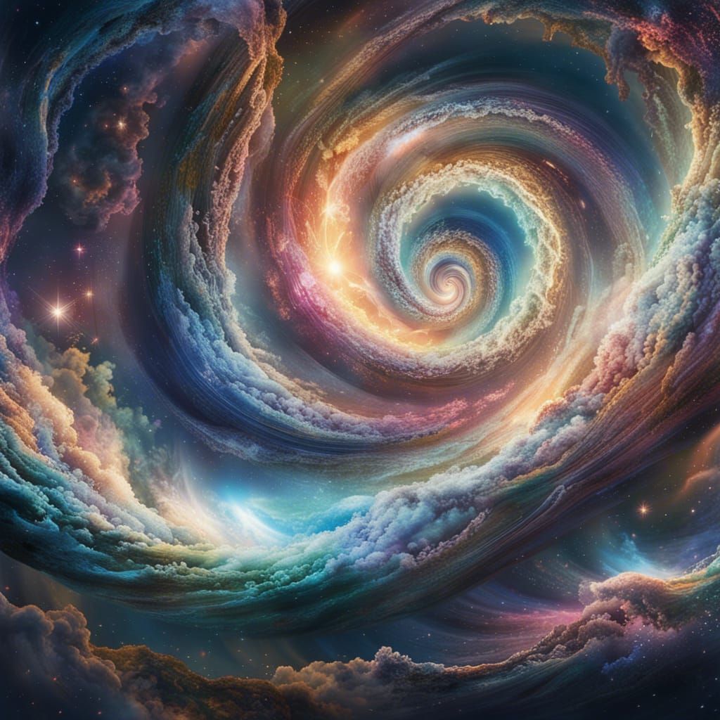 Magnified Spiral Galaxies in Digital Matte Painting