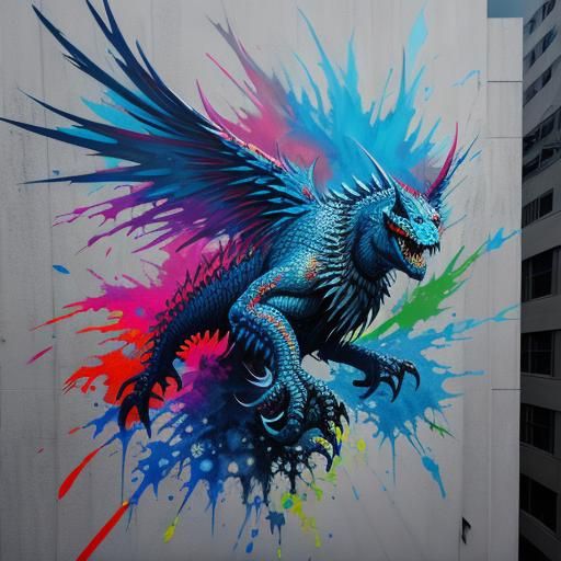 Jormungand Graffiti Art in Street Style