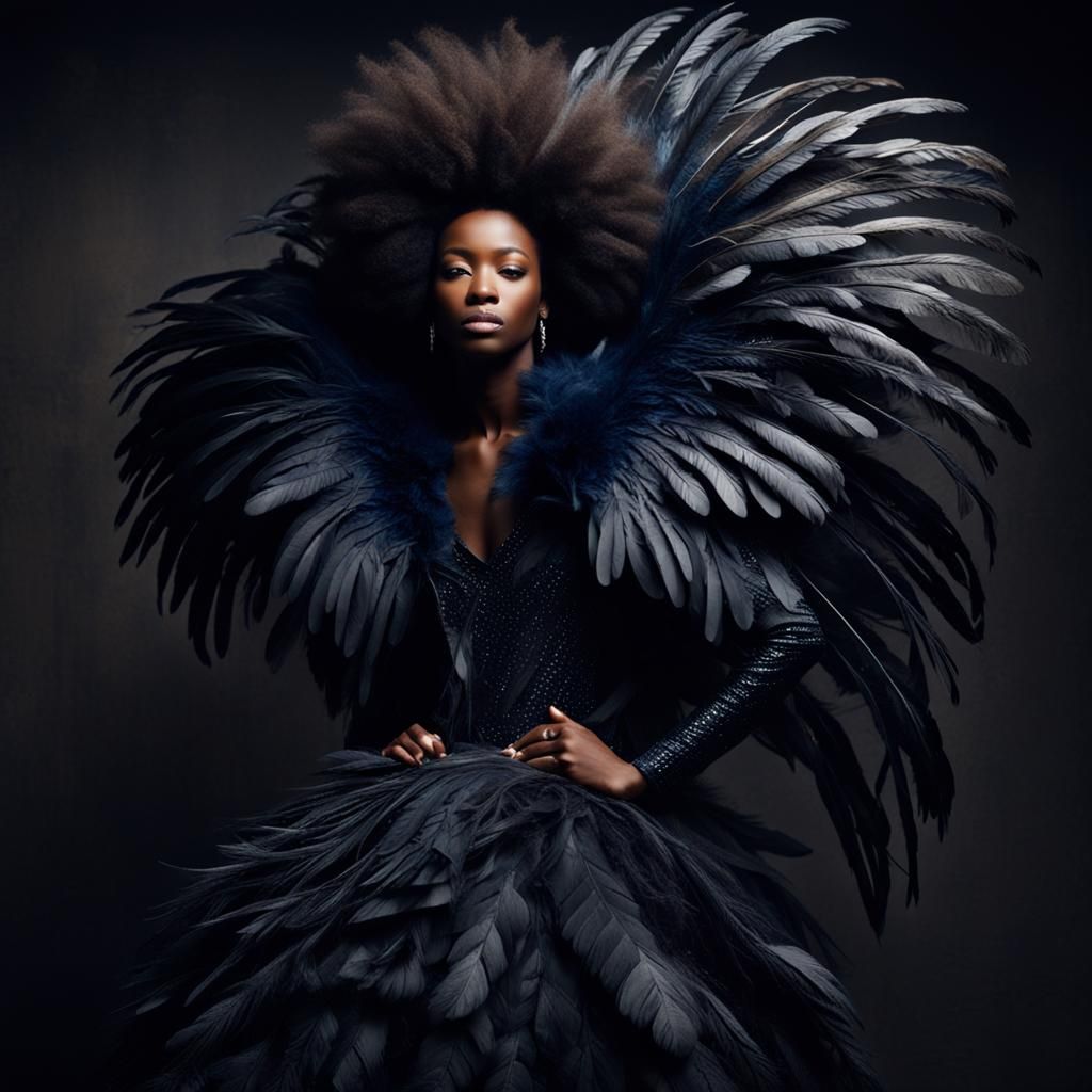 Hope's Feathered Song: A Fashion Photo