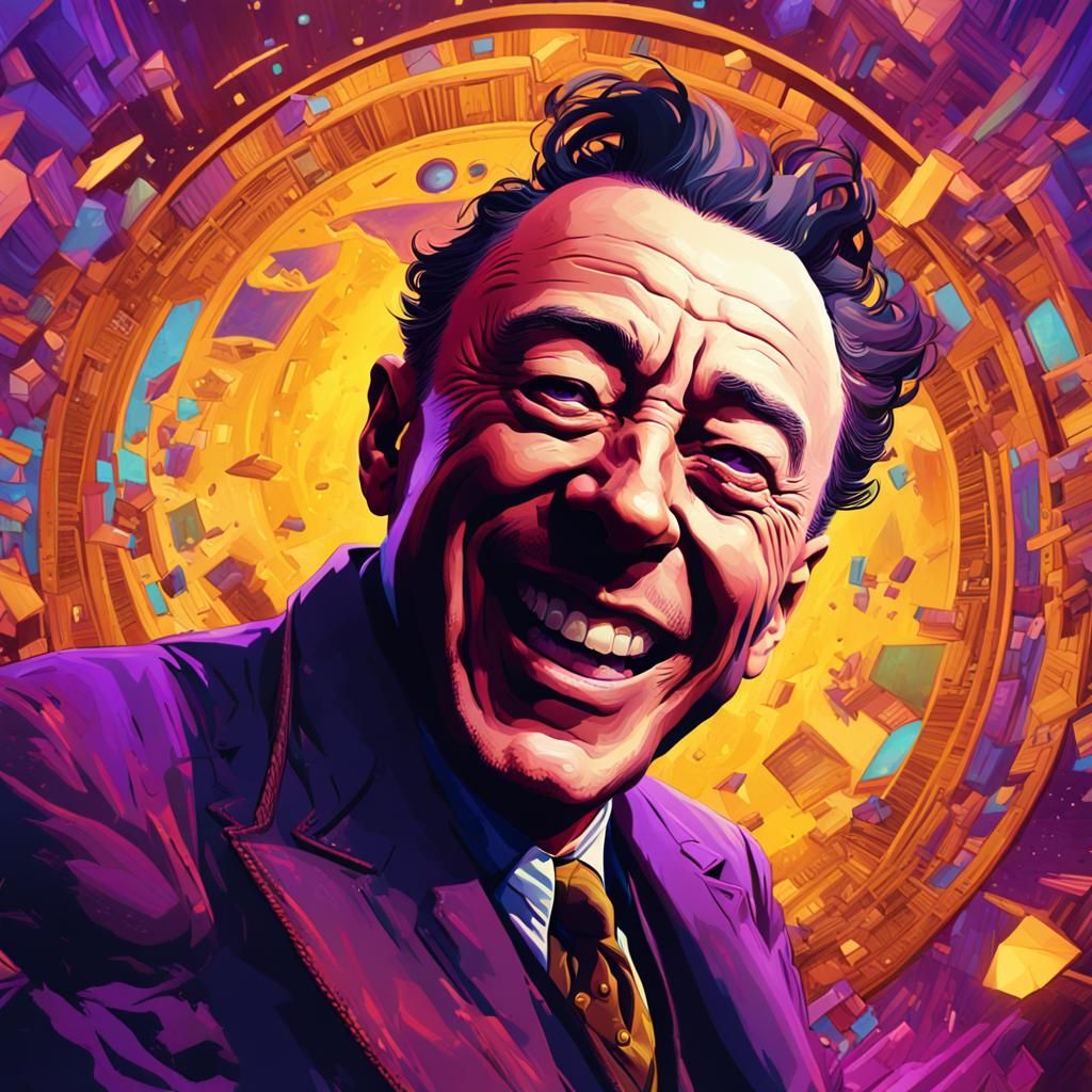 Psychedelic Portrait as Dark Fantasy Concept Art