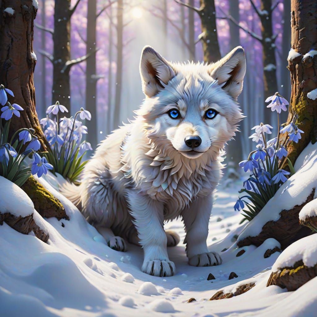 Spring Awakening in a Forest Clearing